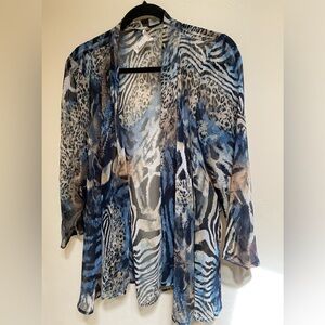 Beautiful sheer animal print Chico’s wrap - size 10
